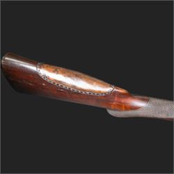 William Moore & Grey, 10 bore double trigger hammer gun, side by side double barrel with 81.5cm (32