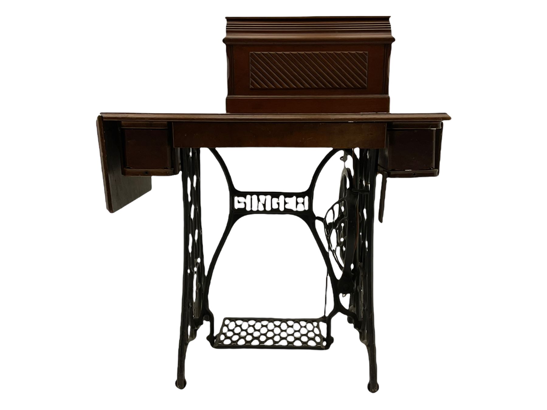 Singer - walnut and cast iron treadle sewing machine