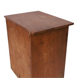 Miniature pine table top chest of twelve drawers, H35cm