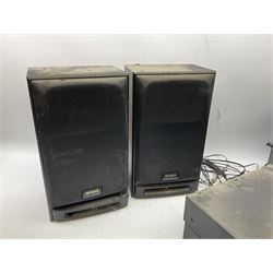 AIWA stacking stereo system including double tape deck and speakers