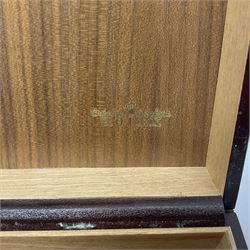 Rolex brown leather box, with decorative buckle to cover, opening to reveal wooden veneer interior, the inside lid stamped in gilded lettering 'Creation Genève Rolex', stamped beneath 'Montes Rolex S.A. Geneve Swiss 71.00.04, H8cm