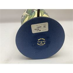 Moorcroft table lamp, Sesquipedale pattern of of baluster form, with shade  H21cm