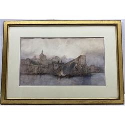 Paul Marny (French/British 1829-1914): French Quayside, watercolour signed 32cm x 57cm 
Provenance: West Yorkshire dec'd estate