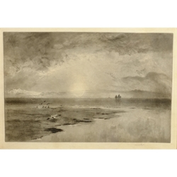  'Sunrise over Whitby Scaur', aquatint by Sir Frank Short (British 1857-1945) signed in pencil 24cm x 34cm  