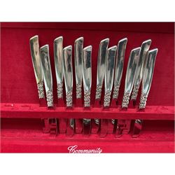 Cased canteen of Oneida Community silver plate cutlery