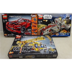  Lego Technic 8053 Mobile Crane Set, Star Ware 7964 Republic Frigate, LEGO Technic 8070 Supercar, not checked for completeness   