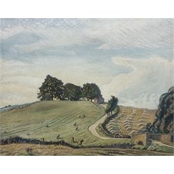 Carl Herman (Scarborough 1887-1955): 'Harwood Dale near Scarborough', watercolour signed and dated 1951, titled verso 42cm x 53cm