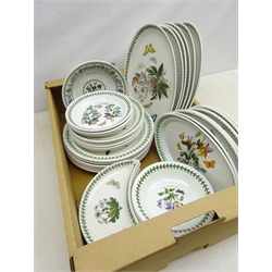  Portmeirion 'Botanic Garden' dinner ware comprising six dinner plates, four side plates, three tea plates, six bowls, six oval dishes and seven smaller and other table ware   