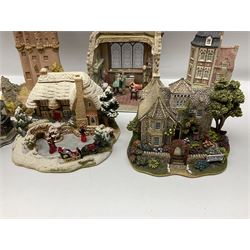 Ten Lilliput Lanes, to include Sleigh Bells, Short Back and Sides, Crook Hall Gardens, Loch Ness Lodge, Le Petit, etc, nine with original boxes  (10)