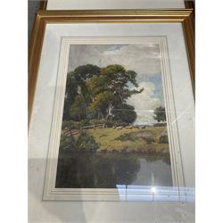 Collection of oil paintings and watercolours, various artists including Harry Emmett, JF Allen, VG Mitchell, B Sherne, Leslie Kersley, etc (12)