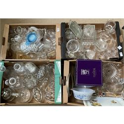 Four boxes of glass to include boxed Edinburgh Crystal decanter