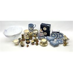 Portmeirion glass bowl,  Wedgwood jasper