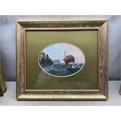 Edward King Redmore (Hull 1860-1941): Coastal Scenes, four oils on panel, one on canvas, signed max 16cm x 25cm (5)