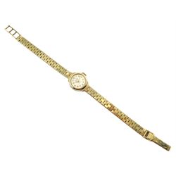 Rone 9ct gold ladies manual wind bracelet wristwatch, hallmarked, boxed