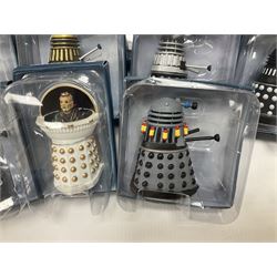 ‘Dr Who’ - Eaglemoss periodical Figurine Collection comprising twenty-seven figures of Tardis’ and Daleks, including Special Tardis 1 figure, two still with original magazine; all boxed, most with factory tie-downs 