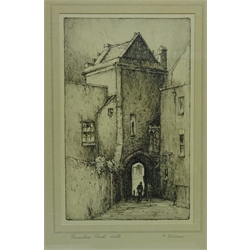  'Wells Cathedral', 'Penniless Arch Wells' and 'Town Hall Abingdon', three collotypes after Featherstone Robson (British 1880 - 1936) 22cm x 14cm (3)  