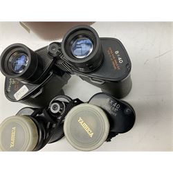Six cased pairs of binoculars, to include Mirador 10x40, Chinon Countryman 7x35, Yashica 10x50, Yashica 8x40 etc