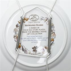 Set of four Royal Doulton Brambly Hedge plates from the 'Sea Story' collection, 'Dining by the Sea', 'Homeward Bound', 'Meeting on the Sand', and 'Rigging the Boat' (4)