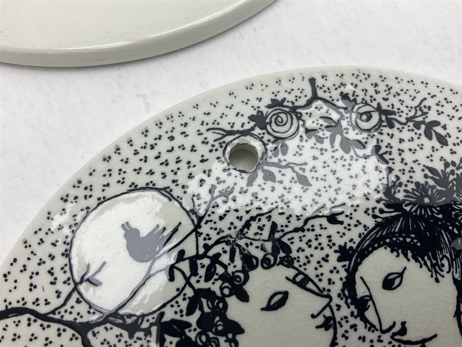 Bjorn Wiinblad for Nymolle Denmark set of twelve calendar wall plaques, D15cm