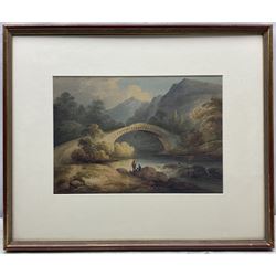 George Nicholson (British 1787-1878): 'Bridge at Egton Nr. Whitby', watercolour unsigned 22cm x 32cm
Provenance: private collection; collection Prof. Gordon H Bell (Specialist in the works of the Nicholson Family)
