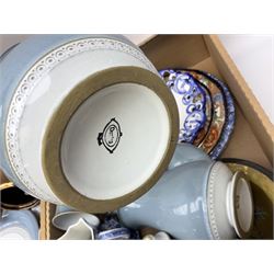 Royal Doulton Lucien teacup, saucer and plate, together with Denby Castile tea and dinner wares and other ceramics, in three boxes