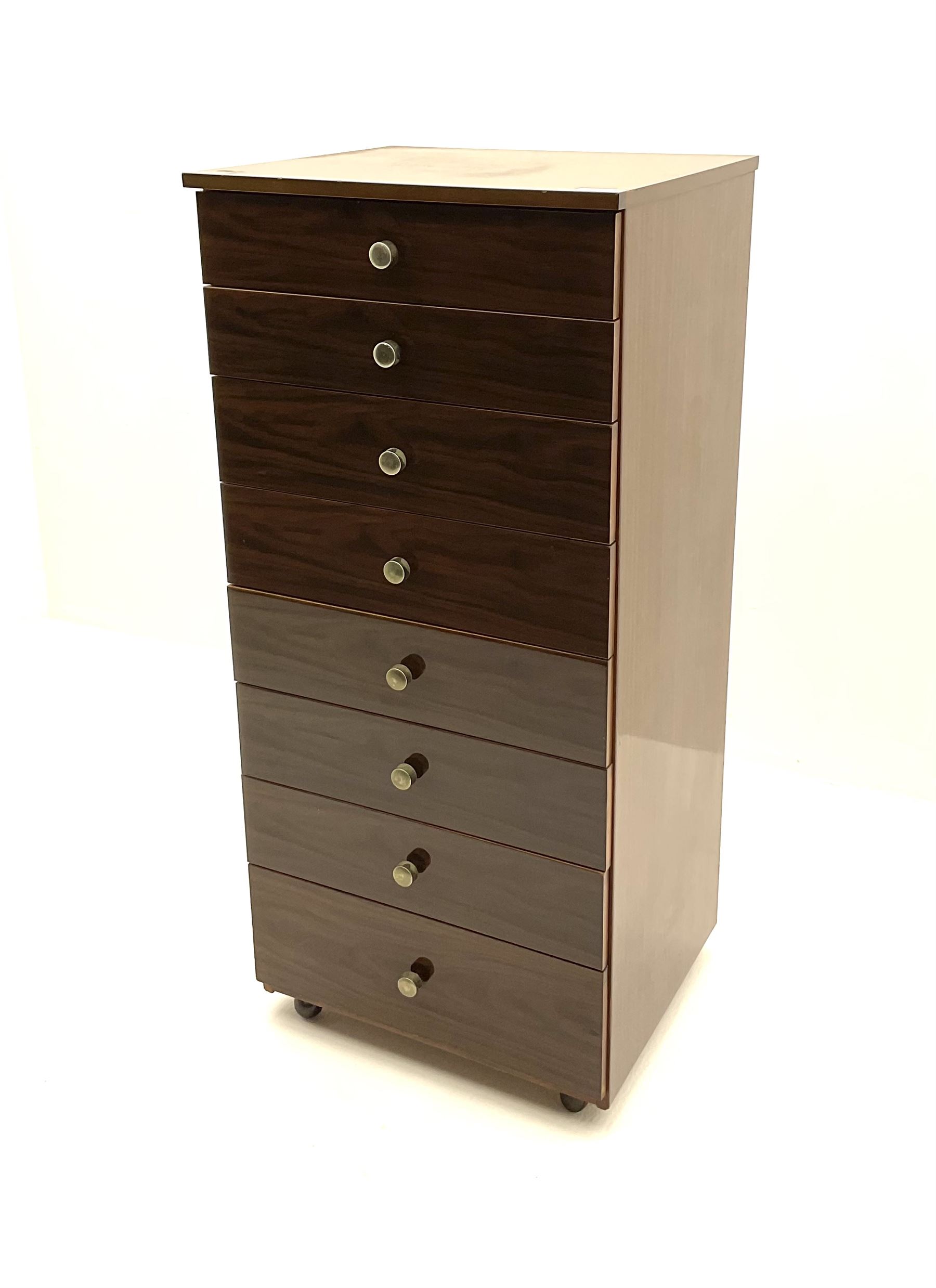 Schreiber of England chest, fitted with eight graduating drawers 