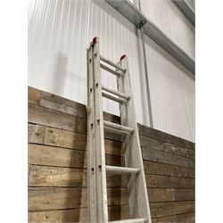 Clima pair extending aluminium ladders - 3.1m closed, 5.6m extended 