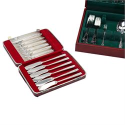 Three canteens of cutlery, some partly complete, comprising Housley and two from Viners of Sheffield, and two cases of Viners fish knives and forks
