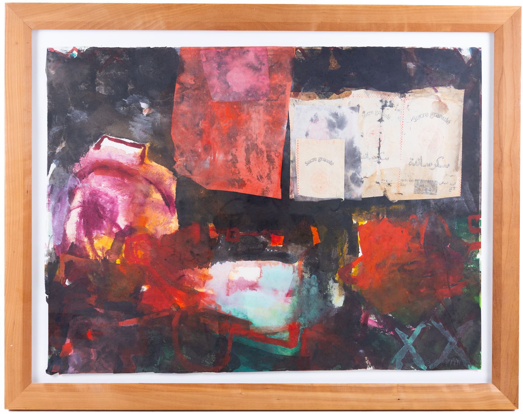 Continental School (20th Century): Abstract Collages, one mixed media and one photographic print each indistinctly signed in pencil and dated '98 and 2000, 57cm x 76cm (2)