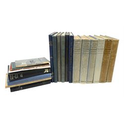 Aircraft of the Fighting Powers. Five volumes. 1940-44 including two copies of volume three; Royal Air Force Flying Review. Six volumes. 1956-63. Uniformly bound in blue cloth with gilt RAF crest to front covers; and ten other books of aircraft and aeronautica interest.