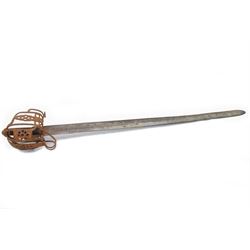 Scottish basket-hilted sword, double-edg