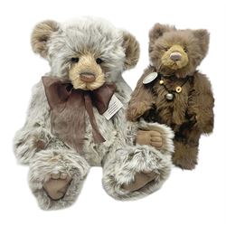 Two Charlie Bears - CB114040B William IV teddy bear, from the 2011 Charlie Bears Plush Collection, limited edition No.3263/4000; H50cm; and CB083796 Kelsey; both designed by Isabelle Lee and with original tags (2)

