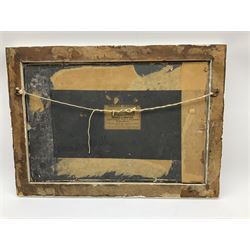 E Fraser (Scottish 19th century): Picnic Next to Roaring Waterfall, oil on board signed and dated 1884, 29cm x 44cm