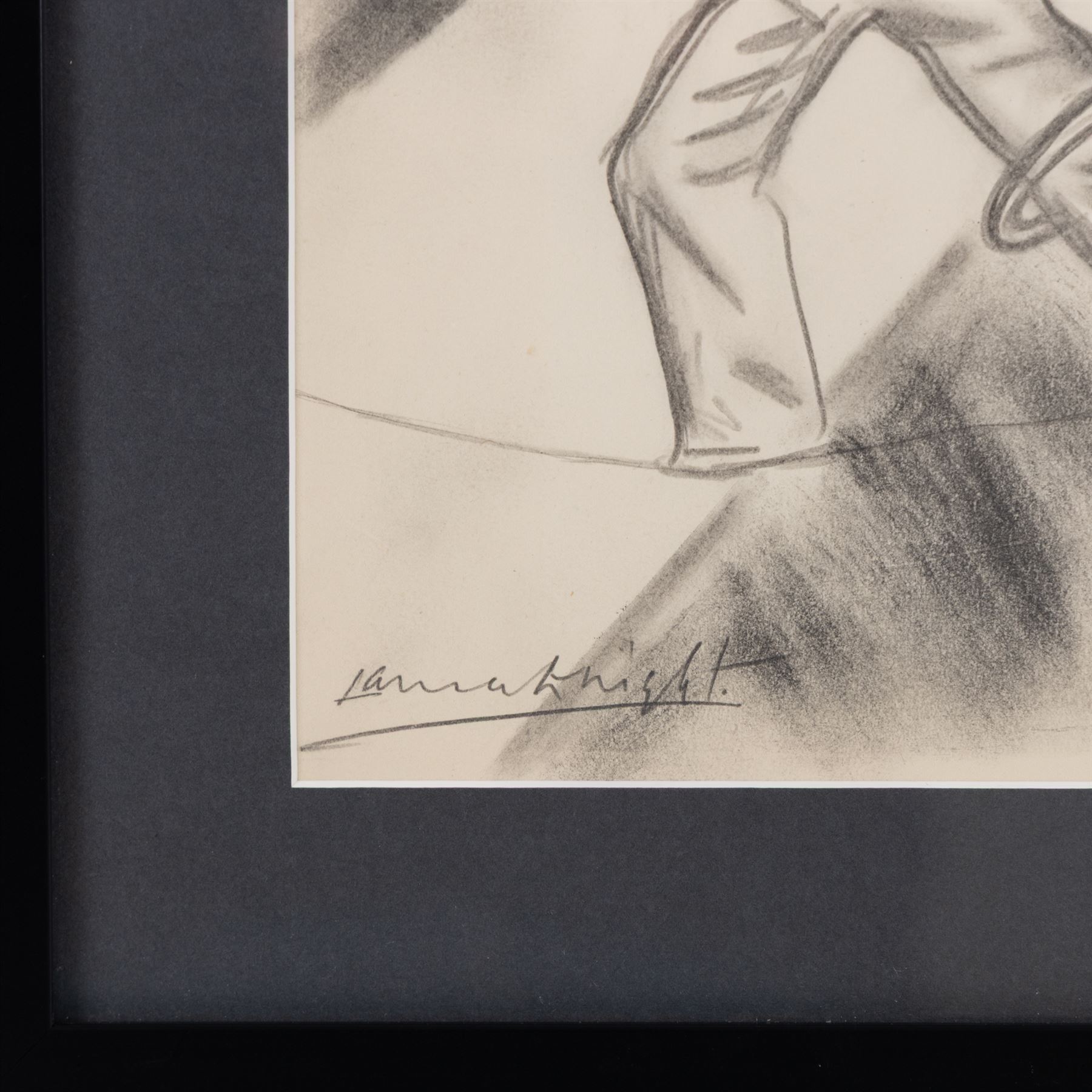 Dame Laura Knight (Staithes Group 1877-1970): The Tightrope Walker, pencil signed 28cm x 19cm