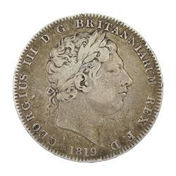 George III 1819 crown coin