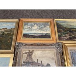 Collection of oil paintings, artists including Albert Ernest Bottomley, Stephen Denison, Hermann Sandoz, H Drummond, Ainsworth, Keith Cresswell, etc (10)