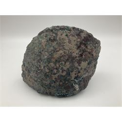 Amethyst crystal geode cluster, with well-defined crystals of various sizes, in purple tones, H12cm 