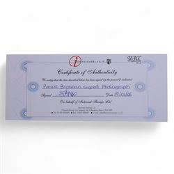 Collection of James Bond related signed film stills and promotional photographs, including Sean Connery and Pierce Brosnan promotional shots, Desmond Llewelyn, Octopussy poster, John Glenn, Blanche Ravalel, Geoffrey Holder and Julian Glover, all with certificates of authenticity
