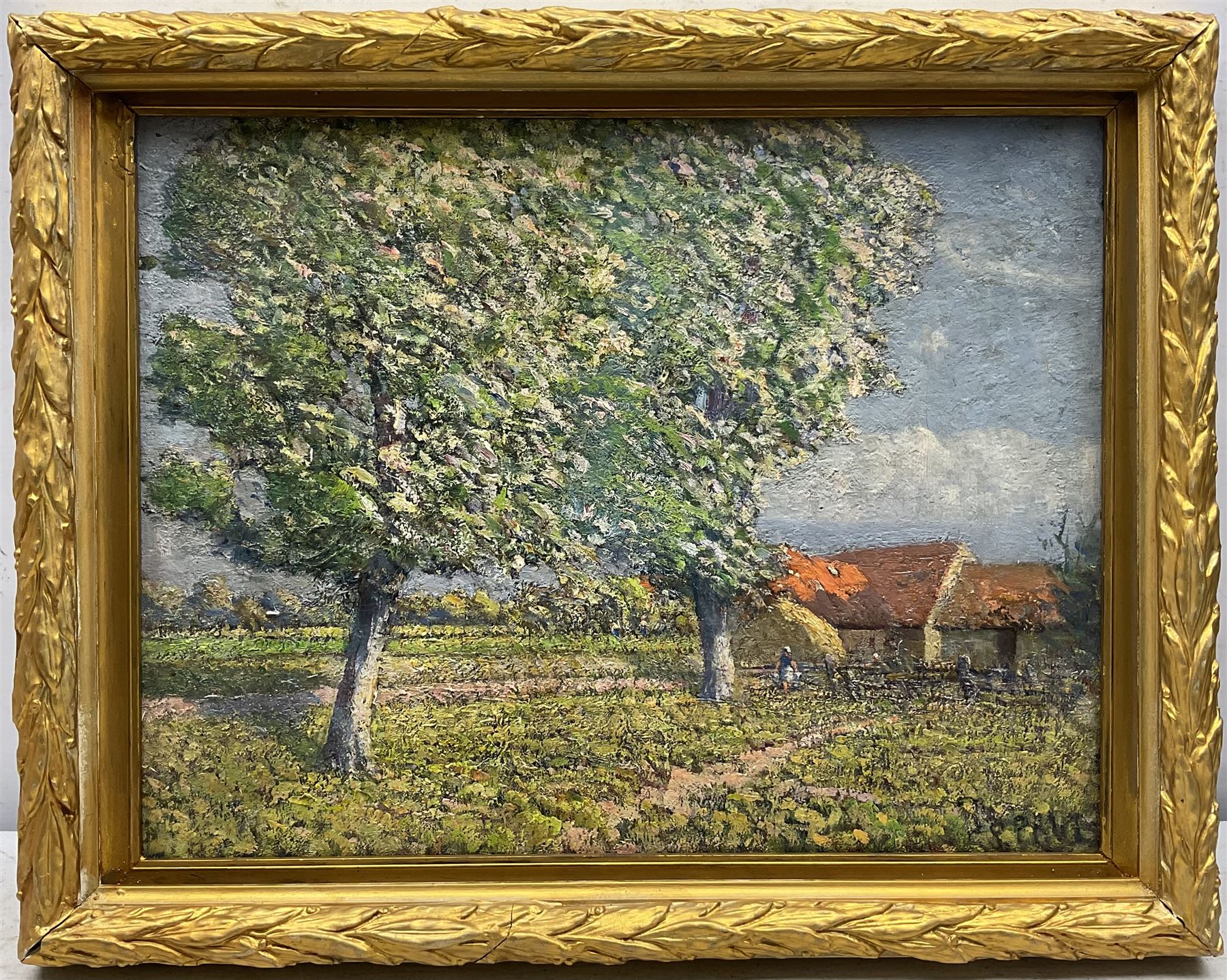 Paul Paul (Staithes Group 1865-1937): French Farmstead, oil on canvas signed 34cm x 45cm 
Provenance: from the collection of the artist's great granddaughter