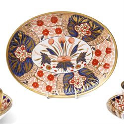 Collection of Copeland Spode Imari pattern no. 1495 tea wares, mostly with painted numbers to base