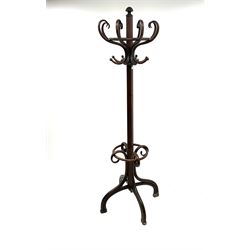 Mid 20th century bentwood hat and coat stand