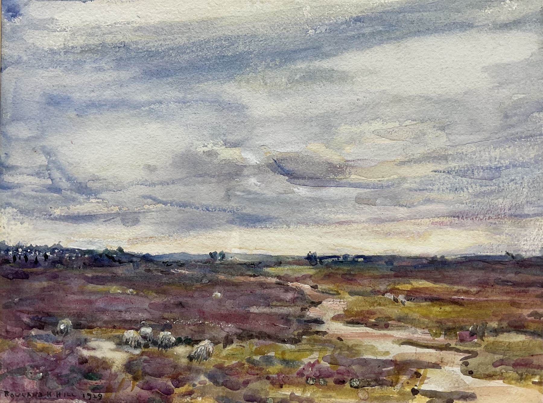 Rowland Henry Hill (Staithes Group 1873-1952): View Across the Moors, watercolour signed and dated 1929, 20cm x 26cm 