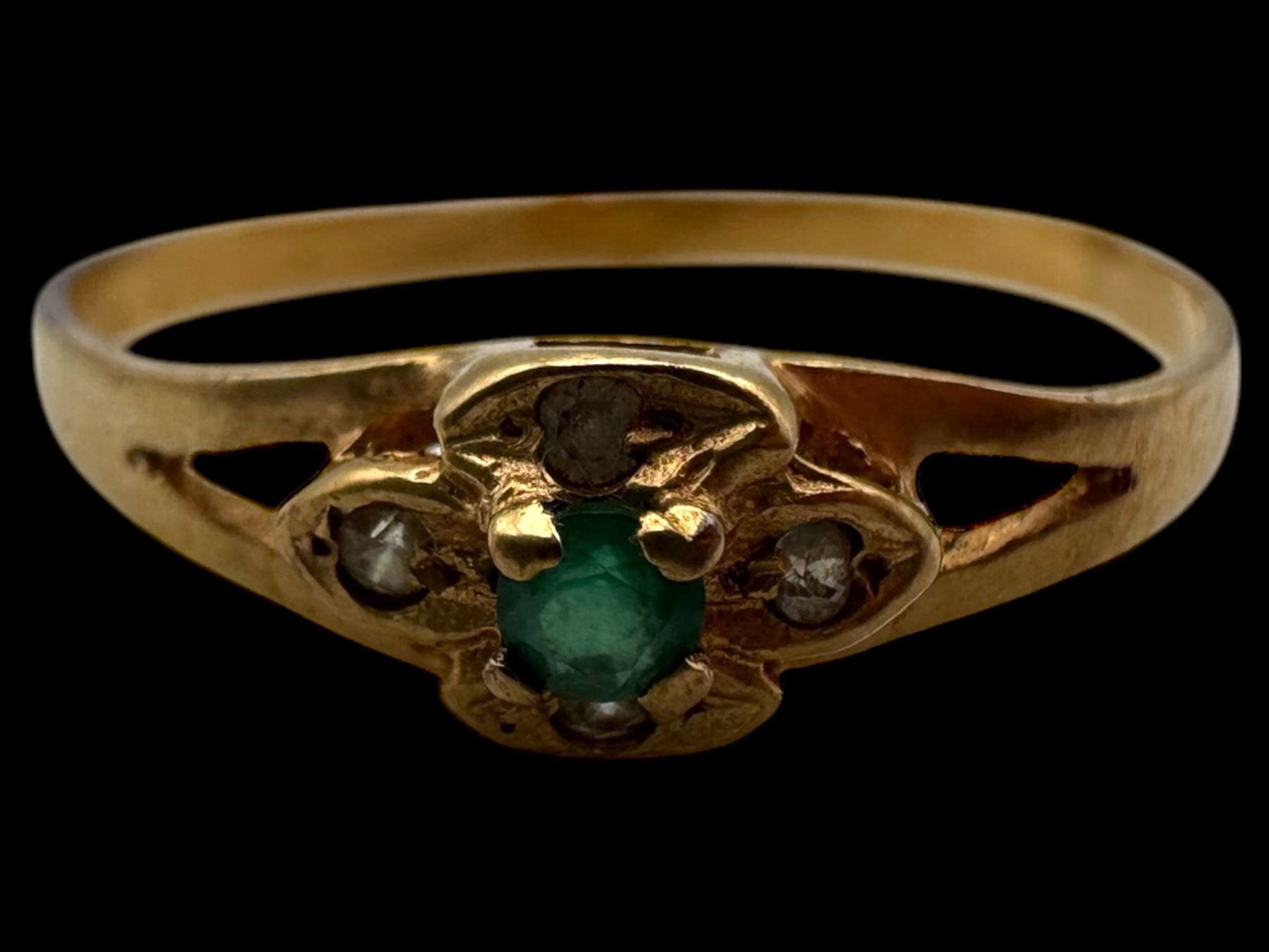 Two 18ct gold stone set rings