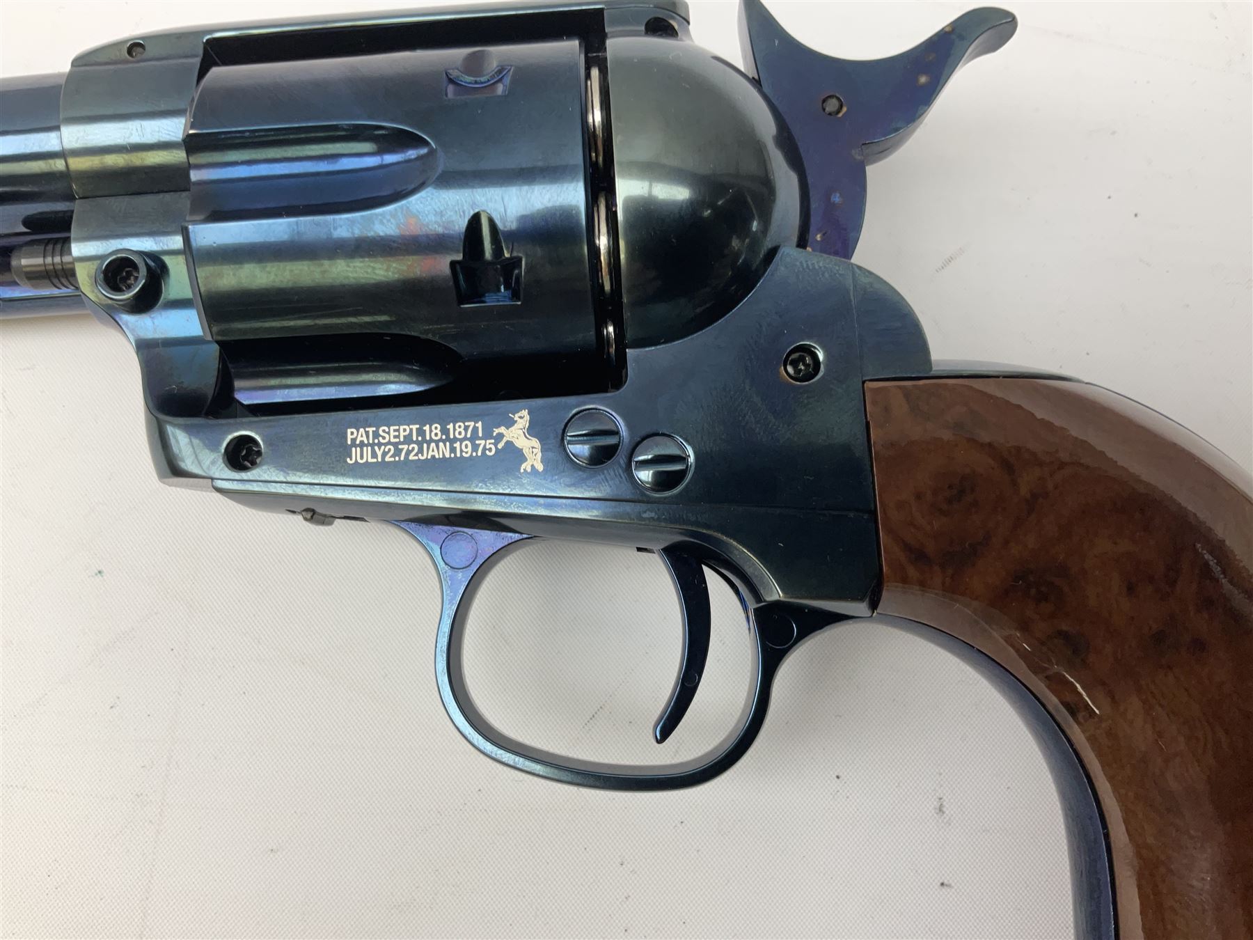 German Umarex CO2 .177 Colt Single Action Army .45 revolver, No.16L04827 L35cm overall; boxed with instructions