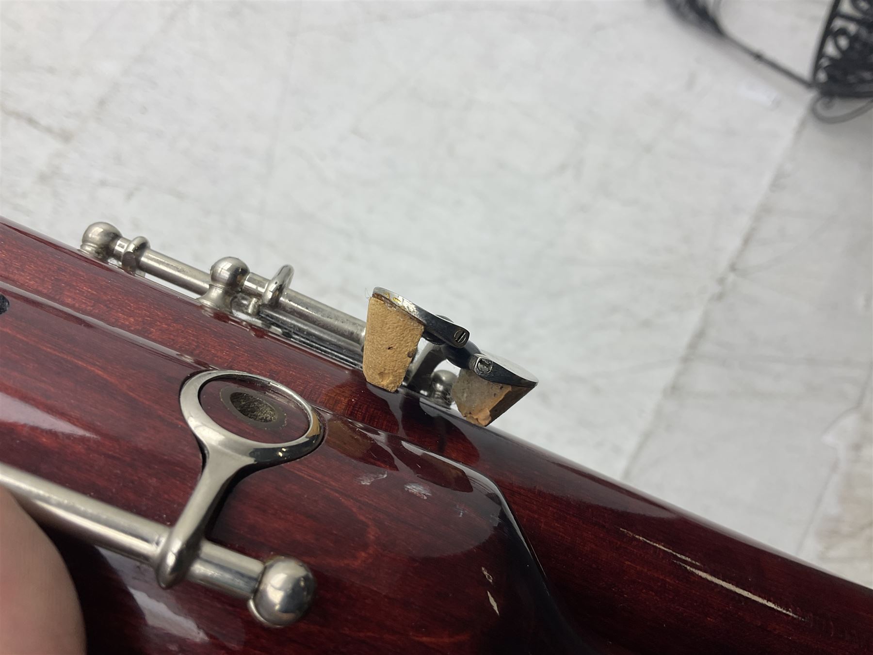 Lafleur bassoon imported by Boosey & Hawkes from Czechoslovakia, serial no.8 2600; in fitted hard carrying case with crooks and accessories