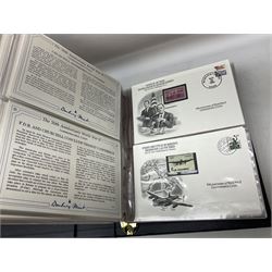 Three albums of 'The 50th Anniversary World War II Commemorative Covers Collection', housed in the official Danbury Mint folders