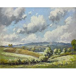 Robert Leslie Howey (British 1900-1981): Summer Landscape, pastel signed, further signed verso 22.5cm x 27.5cm