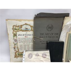Assorted paper ephemera, largely relating to the city of Hull, to include newspapers, theatre programmes, sports programmes, letter headings and invoices, pamphlets, Royal Commemorative souvenirs, photographs, North East travel posters, etc.
