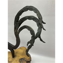 Bristol blue glass vase and goblet, together with Burleigh jug and other collectables