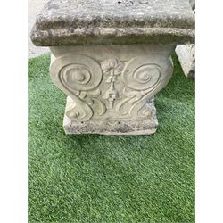 Composite stone curved garden seat - THIS LOT IS TO BE COLLECTED BY APPOINTMENT FROM DUGGLEBY STORAGE, GREAT HILL, EASTFIELD, SCARBOROUGH, YO11 3TX